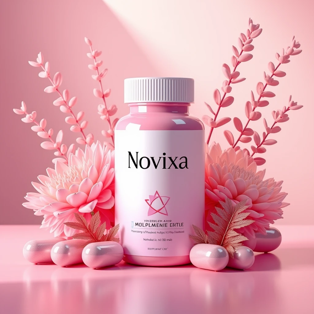 Abstract product collage showing layering of supplement information blocks